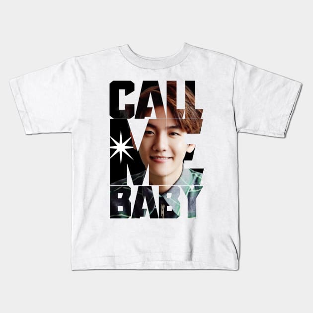 EXO Baekhyun Call Me Baby Typography Kids T-Shirt by iKPOPSTORE